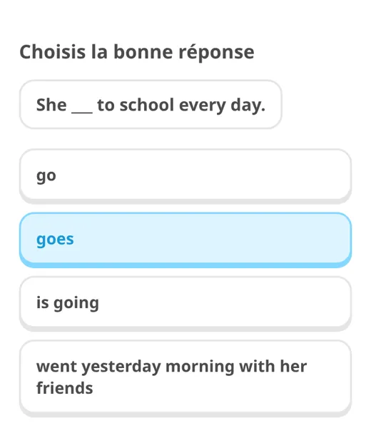 Exercice à choix multiples